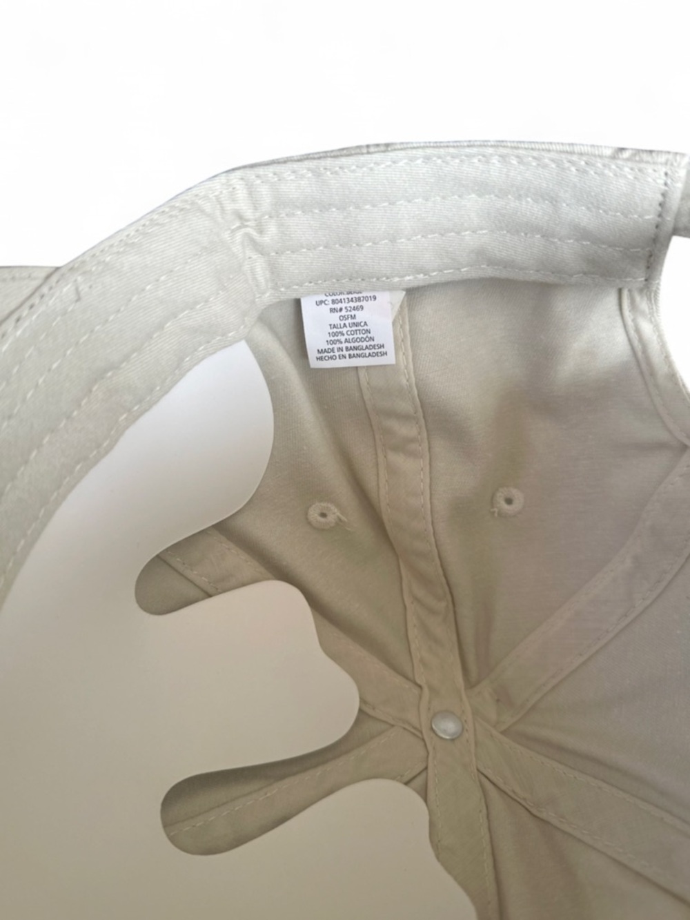 NWT Unisex Classic Minimalist Beige Baseball Cap Adjustable Strap - Picture 3 of 4